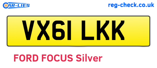 VX61LKK are the vehicle registration plates.