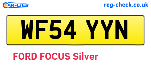 WF54YYN are the vehicle registration plates.