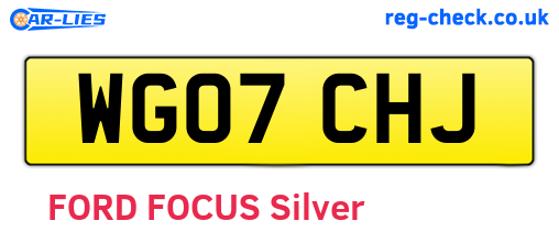 WG07CHJ are the vehicle registration plates.
