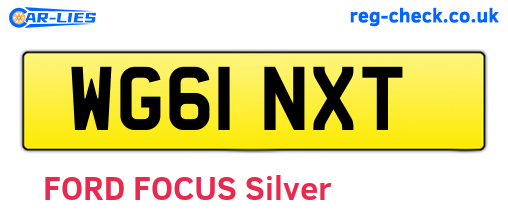 WG61NXT are the vehicle registration plates.