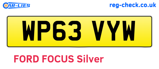 WP63VYW are the vehicle registration plates.
