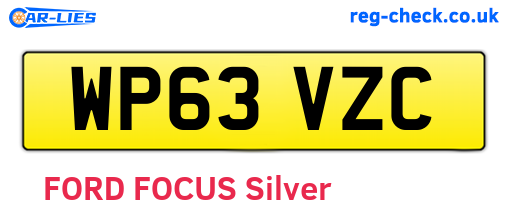 WP63VZC are the vehicle registration plates.