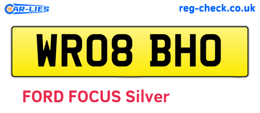 WR08BHO are the vehicle registration plates.