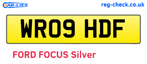 WR09HDF are the vehicle registration plates.