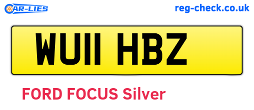 WU11HBZ are the vehicle registration plates.