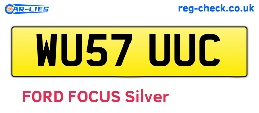 WU57UUC are the vehicle registration plates.