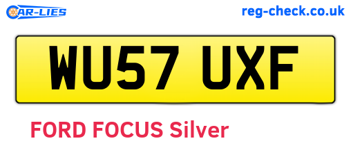 WU57UXF are the vehicle registration plates.
