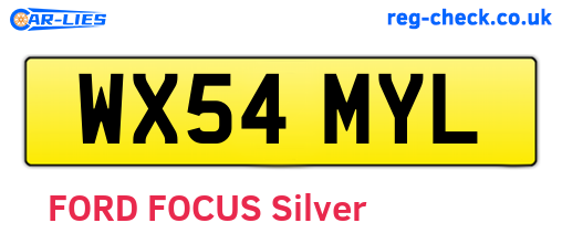 WX54MYL are the vehicle registration plates.