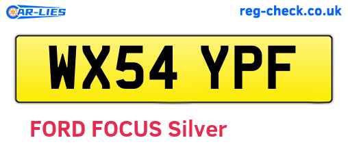 WX54YPF are the vehicle registration plates.