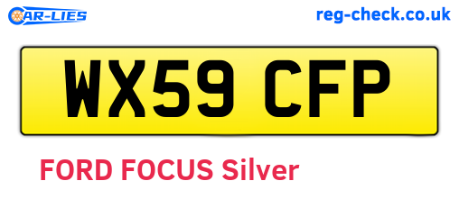 WX59CFP are the vehicle registration plates.