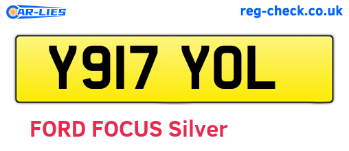 Y917YOL are the vehicle registration plates.