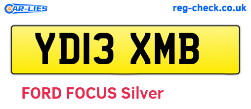 YD13XMB are the vehicle registration plates.