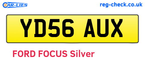 YD56AUX are the vehicle registration plates.