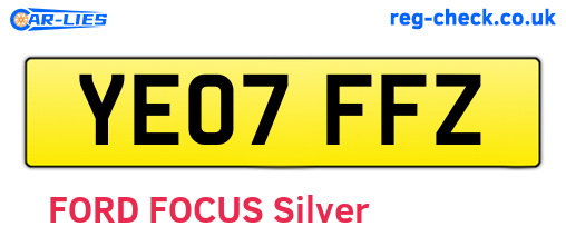 YE07FFZ are the vehicle registration plates.