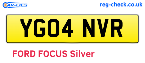 YG04NVR are the vehicle registration plates.