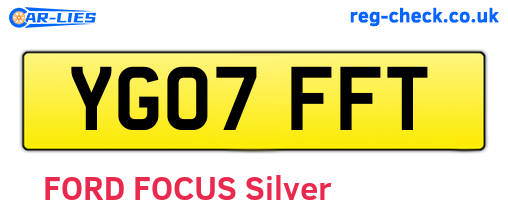 YG07FFT are the vehicle registration plates.