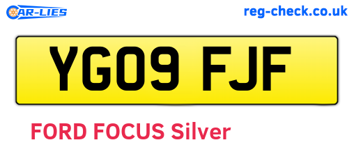YG09FJF are the vehicle registration plates.
