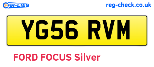 YG56RVM are the vehicle registration plates.