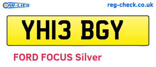 YH13BGY are the vehicle registration plates.