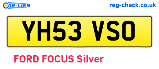 YH53VSO are the vehicle registration plates.