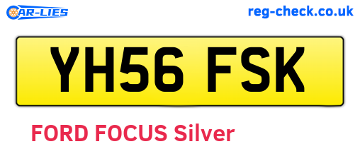 YH56FSK are the vehicle registration plates.