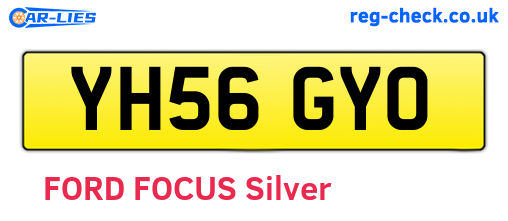 YH56GYO are the vehicle registration plates.