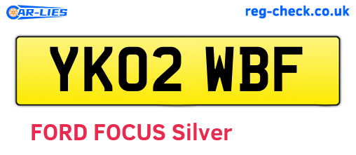 YK02WBF are the vehicle registration plates.