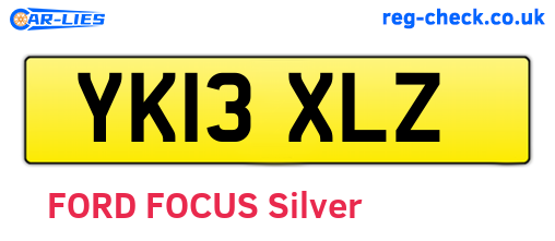 YK13XLZ are the vehicle registration plates.