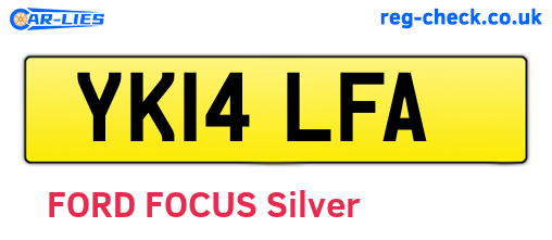 YK14LFA are the vehicle registration plates.