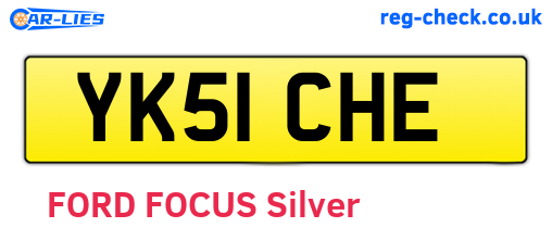 YK51CHE are the vehicle registration plates.