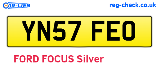 YN57FEO are the vehicle registration plates.