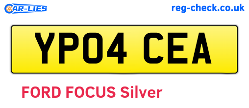 YP04CEA are the vehicle registration plates.