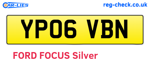 YP06VBN are the vehicle registration plates.