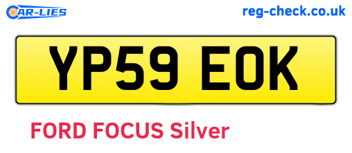 YP59EOK are the vehicle registration plates.