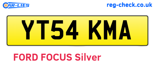 YT54KMA are the vehicle registration plates.
