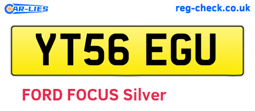 YT56EGU are the vehicle registration plates.