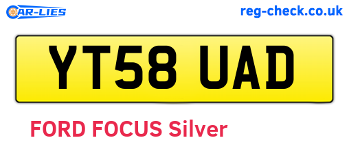 YT58UAD are the vehicle registration plates.
