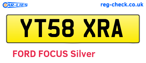 YT58XRA are the vehicle registration plates.