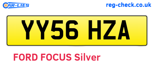 YY56HZA are the vehicle registration plates.