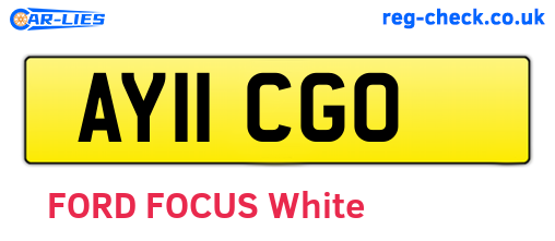 AY11CGO are the vehicle registration plates.