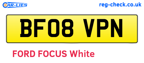 BF08VPN are the vehicle registration plates.