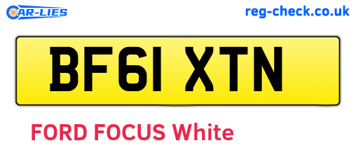 BF61XTN are the vehicle registration plates.