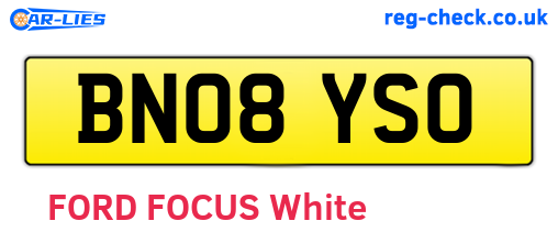 BN08YSO are the vehicle registration plates.