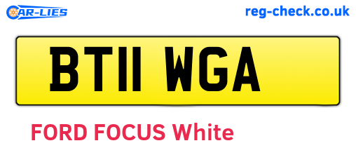 BT11WGA are the vehicle registration plates.