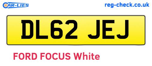 DL62JEJ are the vehicle registration plates.