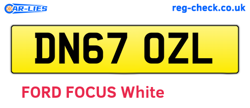 DN67OZL are the vehicle registration plates.