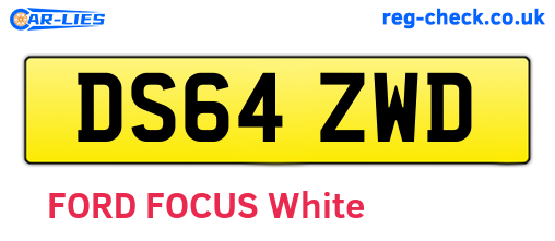 DS64ZWD are the vehicle registration plates.