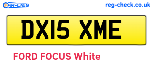DX15XME are the vehicle registration plates.