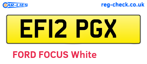 EF12PGX are the vehicle registration plates.