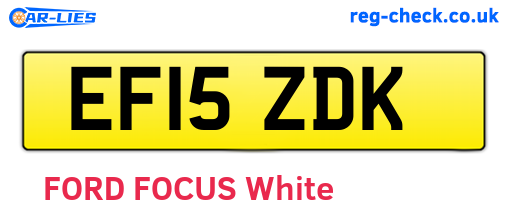 EF15ZDK are the vehicle registration plates.